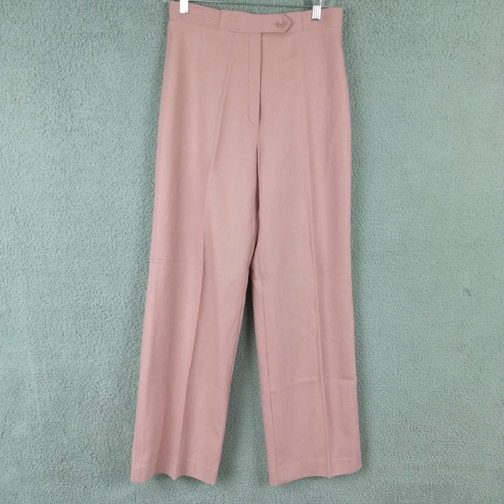 Vtg Tami Womens‎ Pants Trouser Wool Blend Blush Pink High Rise Straight 29